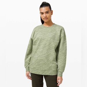 Lululemon Perfectly Oversized Crew Sweatshirt in Le Tigre Camo Green Fern Multi